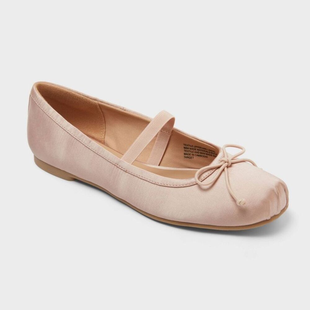 Women's Verona Satin Ballet Flats - Wild Fable Pink 11